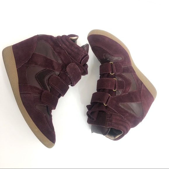 Steve Madden Shoes - Steve Madden | Hilight Burgundy Wedge Sneakers
